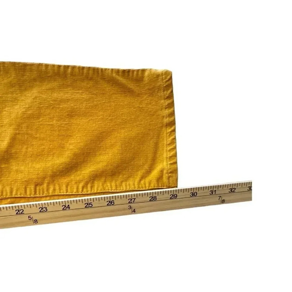 Talbots Corduroy Straight Leg Pants Women’s Size 10 okra Color Cord Stretch - Picture 11 of 13